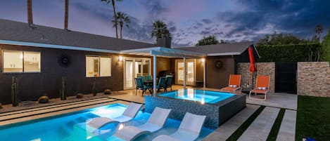 A heated pool