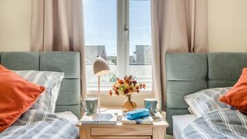 2 Schlafzimmer, Reisekinderbett, kostenloses WLAN, Bettwäsche