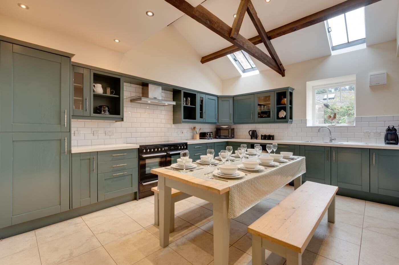 Microwave, oven, dishwasher, high chair