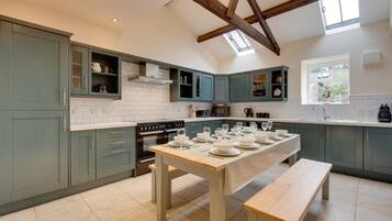Microwave, oven, dishwasher, high chair