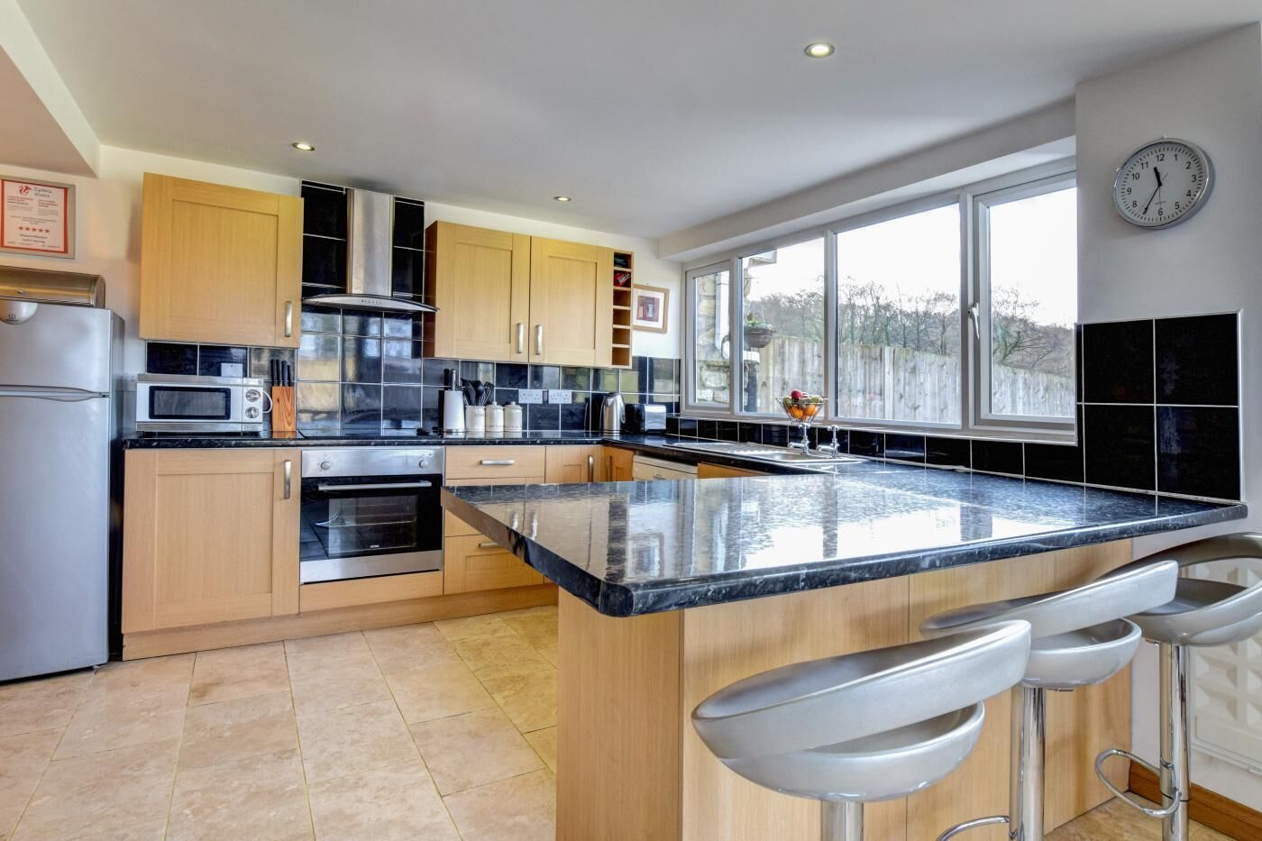 Microwave, oven, dishwasher, highchair