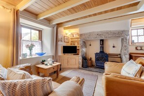Fernseher, Kamin