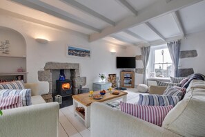 TV, fireplace - 2 Bed in Mousehole (oc-seahor) (Mousehole)