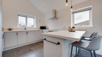 Microwave, oven, dishwasher, high chair