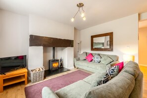 TV, fireplace - 2 Bed in Capel Curig (oc-wag576) (Capel Curig)