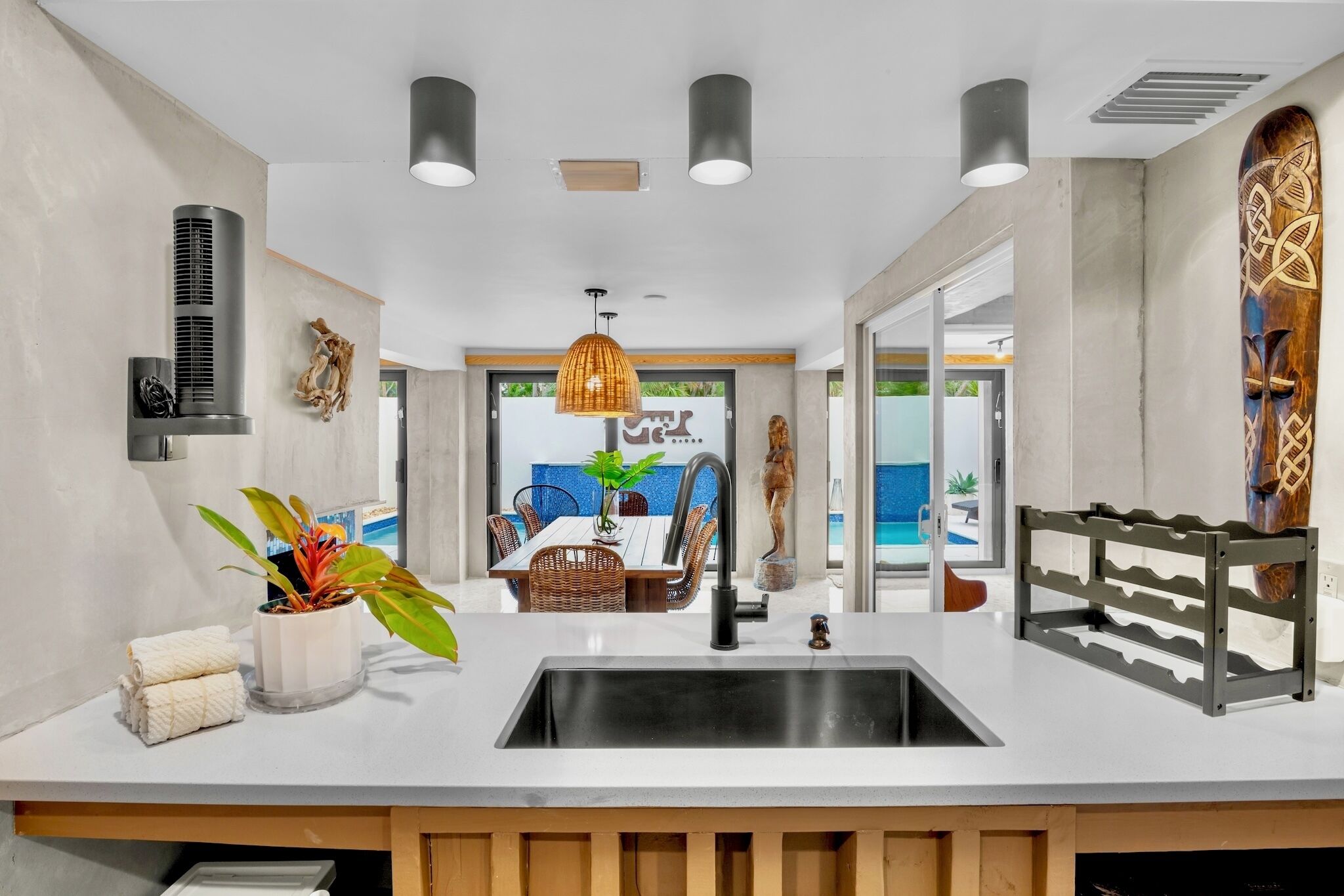 Et oppvarmet basseng