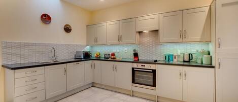 Microondas, horno, lavavajillas y periquera