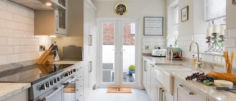 Microwave, oven, dishwasher, high chair