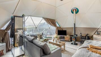 Télévision, cheminée