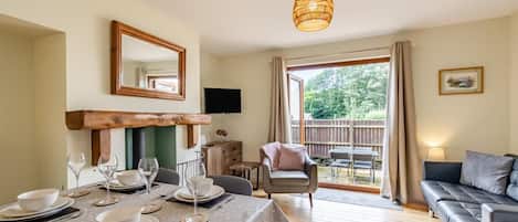 Télévision, cheminée