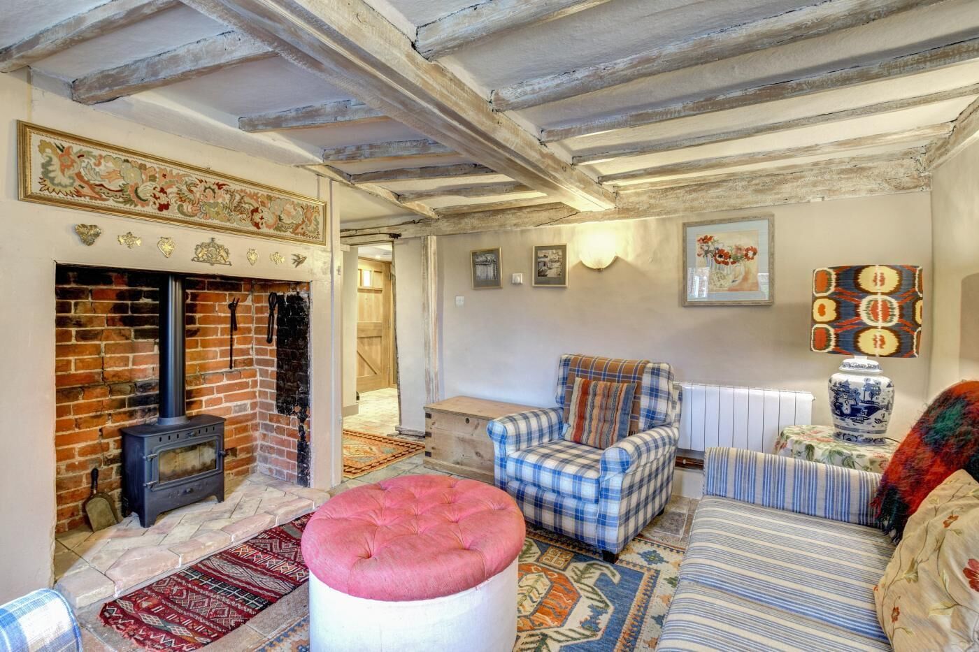 Fernseher, Kamin