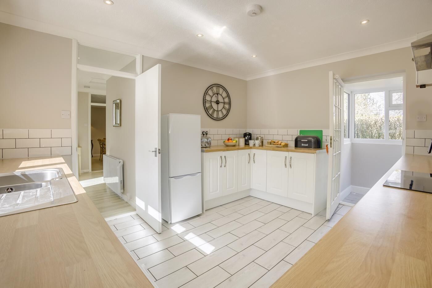 Microwave, oven, dishwasher, high chair
