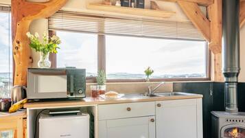 Microwave, oven, cookware/dishes/utensils