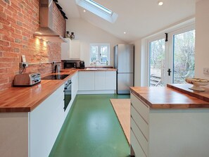 Microwave, oven, dishwasher, high chair