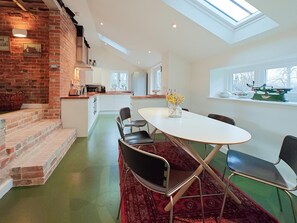 Microwave, oven, dishwasher, high chair