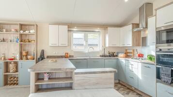 Microwave, oven, dishwasher, high chair