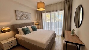 Superior Apartment, Balcony, Pool View | Laptop workspace, blackout curtains, iron/ironing board, free WiFi - Zavos Aqua Park Club Apt by TrulyCyprus (Mouttagiaka)