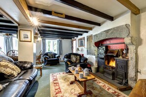 Televisión, chimenea