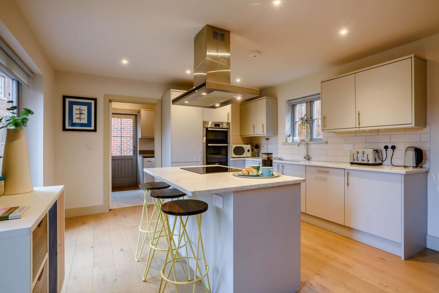 Dishwasher, high chair, cookware/dishes/utensils