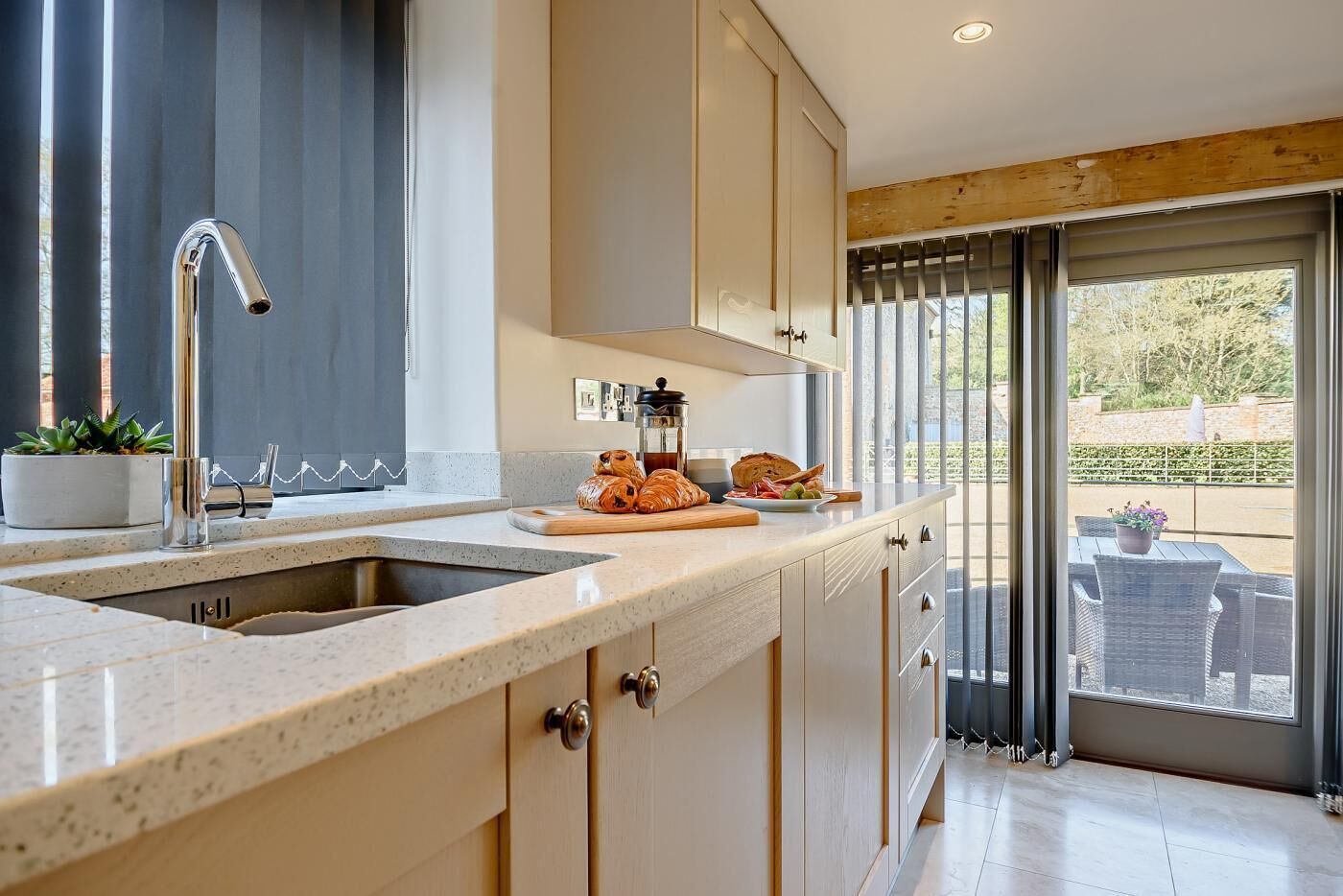 Oven, dishwasher, highchair, cookware/dishes/utensils