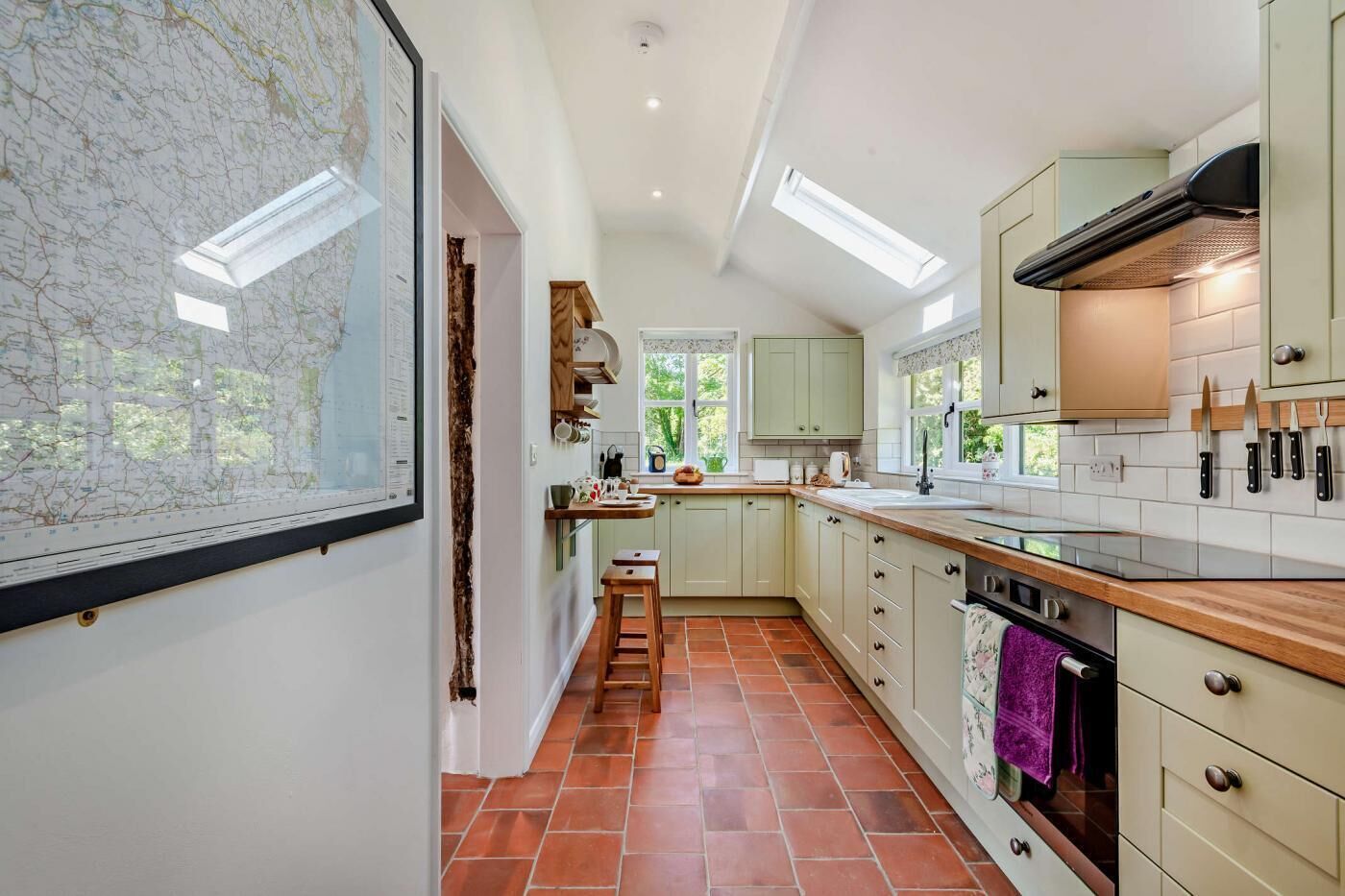 Microwave, oven, dishwasher, high chair