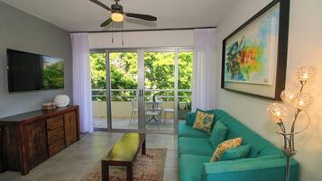 Luxury Apartment, 2 Bedrooms, Pool Access, Garden View | View from room