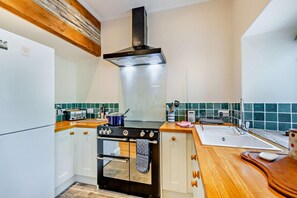 Microwave, oven, highchair, cookware/dishes/utensils