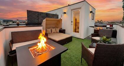 North Hollywood Loft•Rooftop•Firepit•BBQ•Gym•Near Universal Studios+Warner Bros