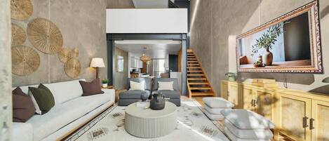 Una televisión, una oficina