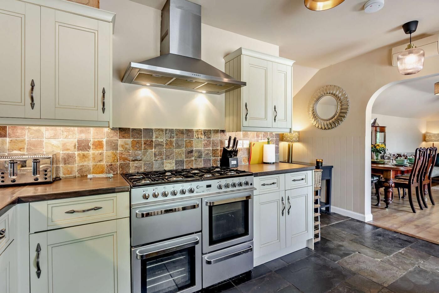 Microwave, oven, dishwasher, high chair