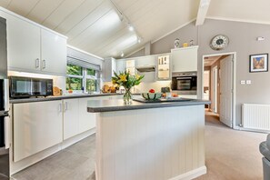 Microwave, oven, dishwasher, high chair