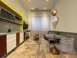 Deluxe Apartment, City View, Tower | Private kitchen | Espresso maker - Joy Apt with rooftop and panoramic views (Playa del Carmen)