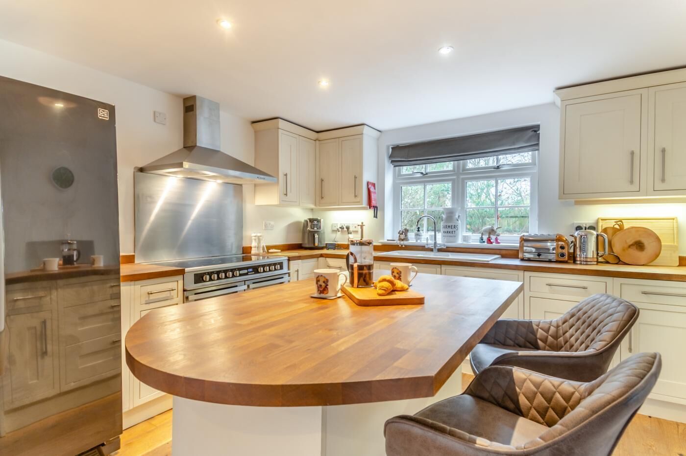 Microwave, oven, dishwasher, high chair