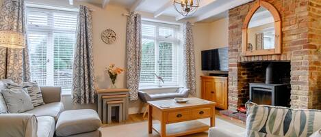 Télévision, cheminée