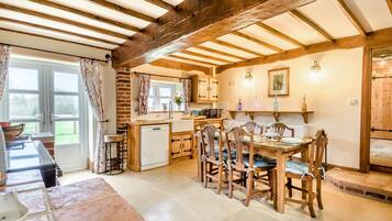 Dishwasher, high chair, cookware/dishes/utensils