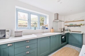 Microwave, oven, dishwasher, high chair