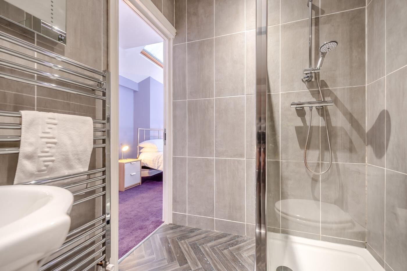 Hair dryer, towels