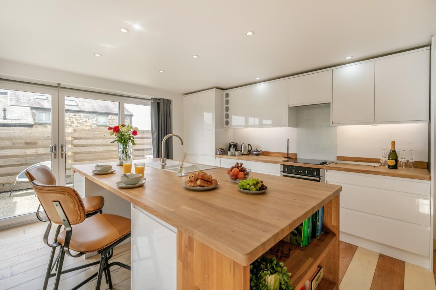 Dishwasher, high chair, cookware/dishes/utensils