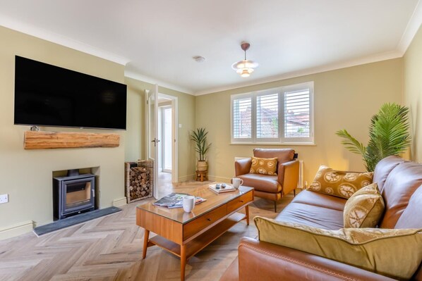 Télévision, cheminée