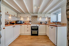 Horno, periquera y utensilios de cocina 