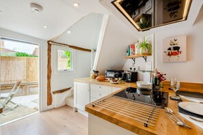 Microwave, oven, dishwasher, high chair