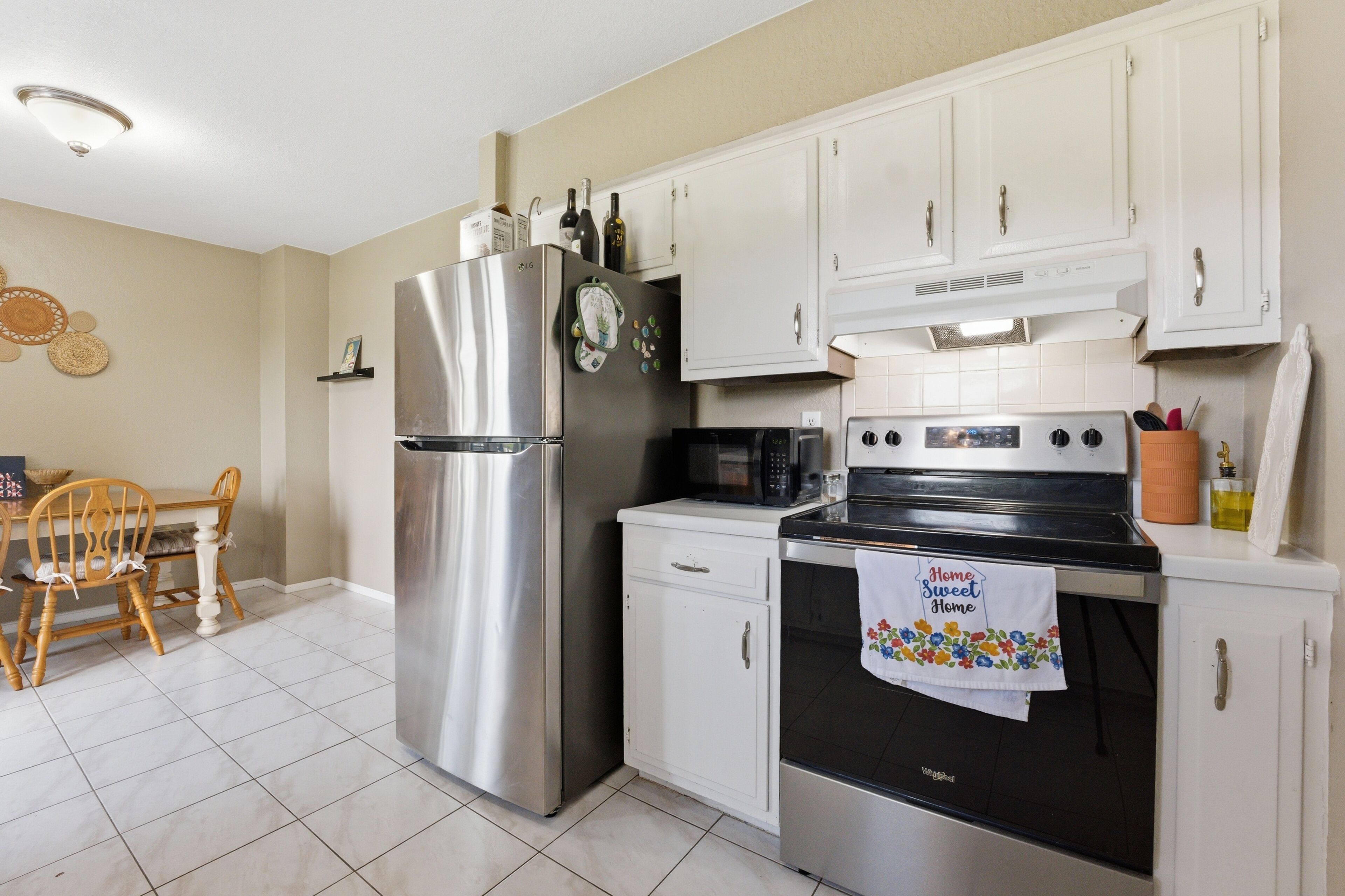 Microwave, oven, stovetop, dishwasher