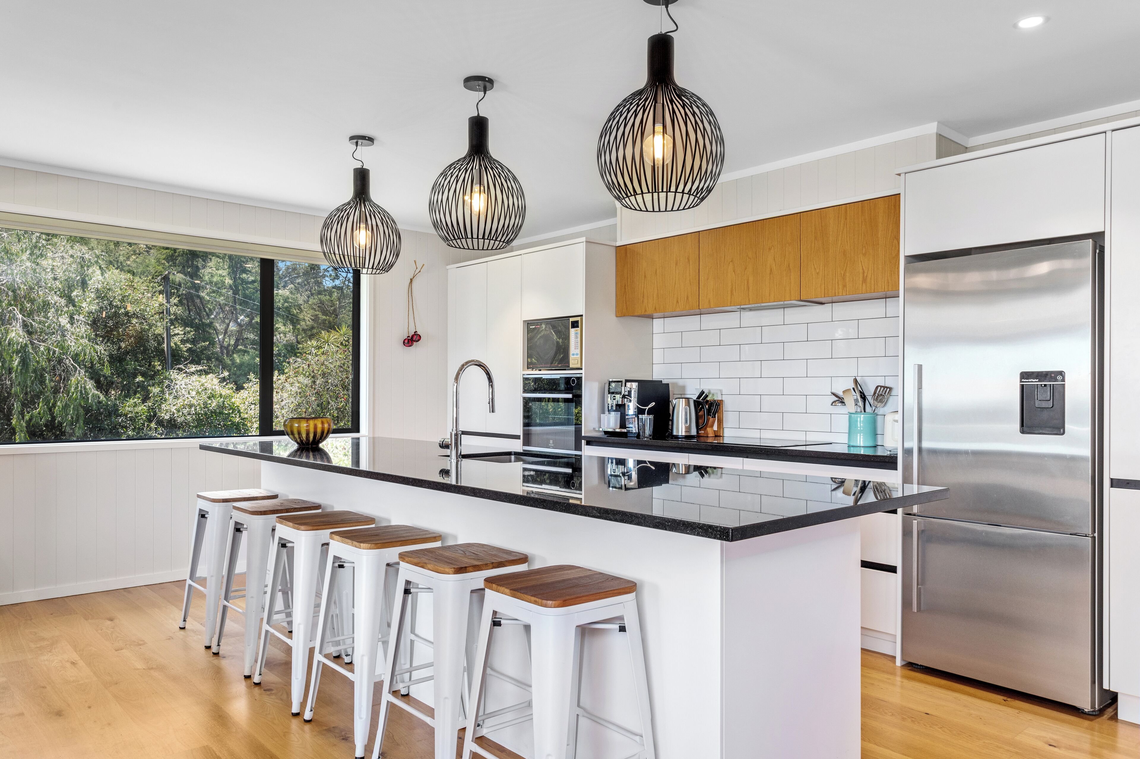 Fridge, microwave, dishwasher, coffee/tea maker