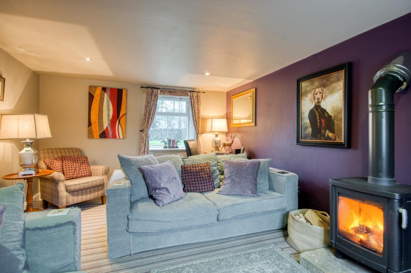 Télévision, cheminée