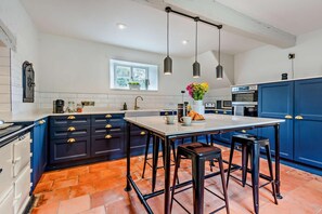 Microwave, oven, dishwasher, high chair