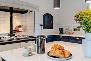 Microwave, oven, dishwasher, high chair