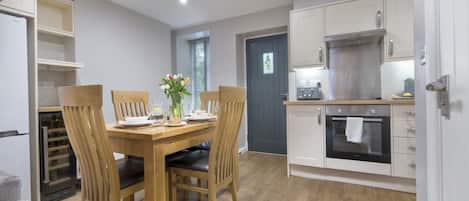 Microwave, oven, dishwasher, high chair