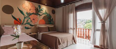 Luxury Quadruple Room, Balcony, City View | Laptop workspace, free WiFi