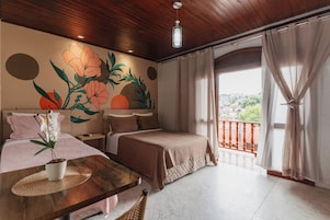 Luxury Quadruple Room, Balcony, City View | Laptop workspace, free WiFi