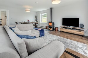 Télévision, cheminée